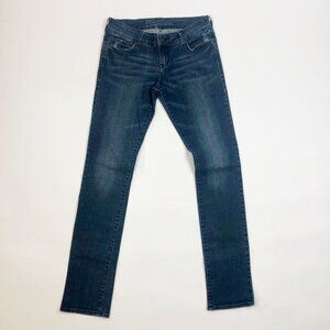 Delia's Low-Rise Jeans Size 9/10-Long Dark Blue Wash Taylor Super-Skinny Fit